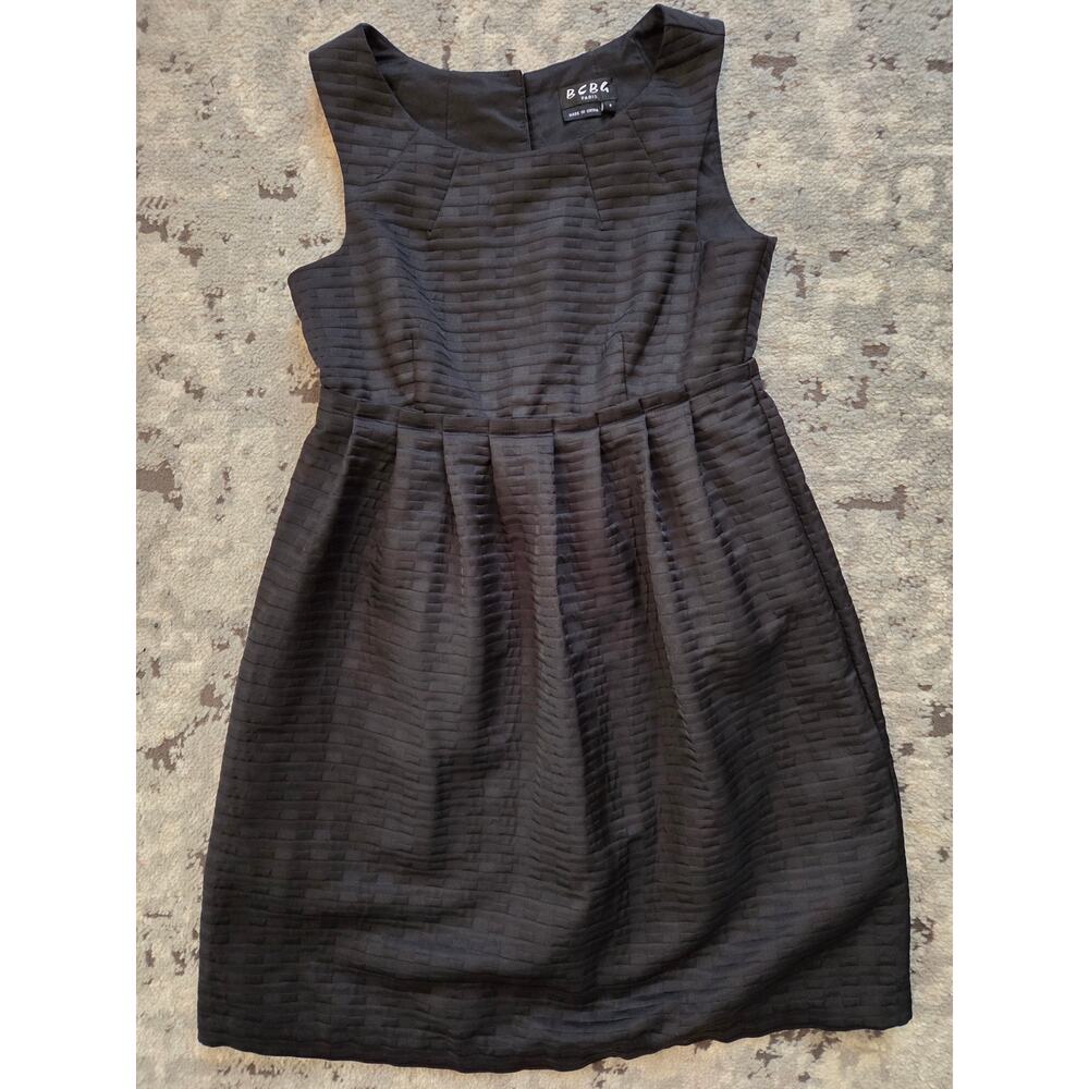 BCBG Paris Black Empire Waist Cocktail Party Dress Size 2 Sleeveless Y2K Holiday